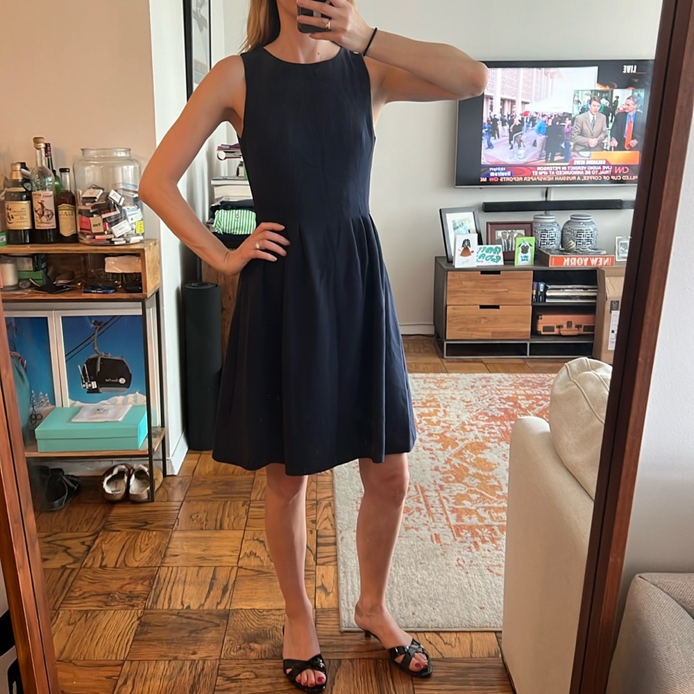 H&M navy sleeveless midi dress size 4